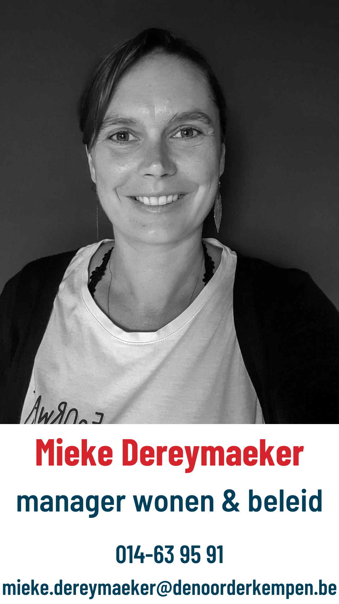 foto Mieke Dereymaeker met contactgegevens